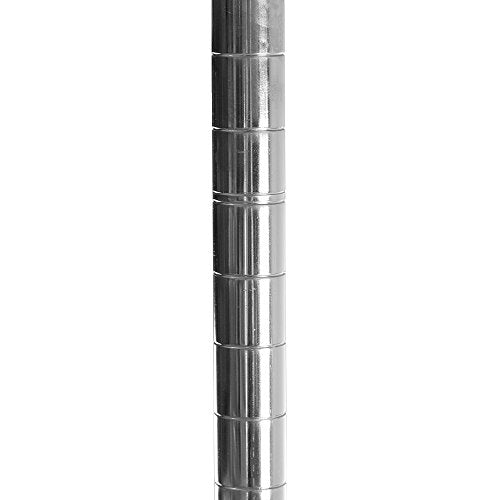 12" d x 18" w x 54" h Chrome Wire Shelving with 5 Shelves