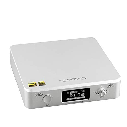 Topping D50s Hi-Res Audio DAC Bluetooth 5.0 Decoder 768Khz LDAC Version OPA1612 USB Opt Coax Input W/ Remote