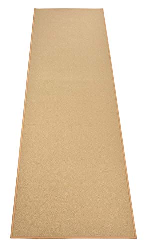 RugStylesOnline Custom Size Solid Color Beige Roll Runner Rug 36 Inch Wide x Your Length Size Choice Slip Skid Resistant Rubber Back Cut to Size Many Color Options (Beige, 25 ft x 36 in)