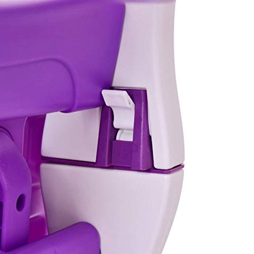 HONEY JOY Baby High Chair, 4-in-1 Convertible Baby Highchair/Booster Seat/Toddler Recliner Chair/Table and Chair Set, Footrest & Safety Harness, 3-Position Adjustable Feeding Tray for Infants(Purple)