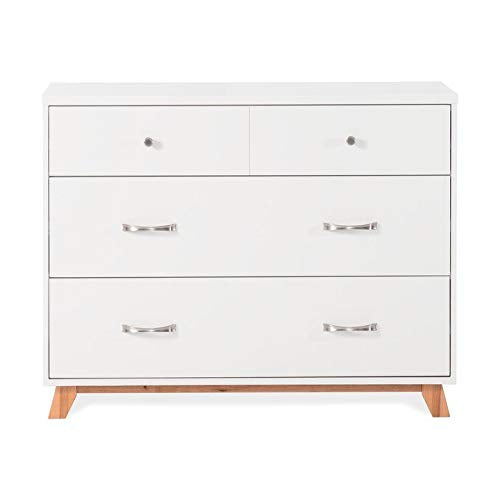 Forever Eclectic by Child Craft SOHO 3-Drawer Dresser, Matte White/Natural
