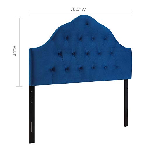 Modway Sovereign King Diamond Tufted Performance Velvet Headboard, Navy