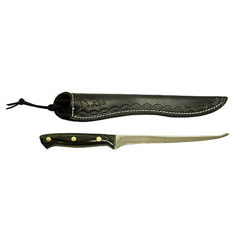 Leech Lake Knives 7.5'' Fillet Knife Black Wdgr 95399 Black
