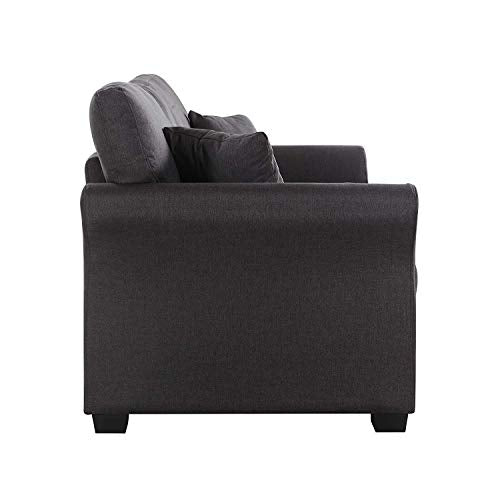 Divano Roma Furniture Classic Sofas, Dark Grey