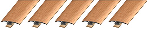 CalFlor MD10055 3-in1 UniTrim 2" Wide x 94" Long 3-in-1 Waterproof Floor Molding for Laminate, WPC, LVT & Vinyl, 5 Pack, Medium Maple, 5 Count