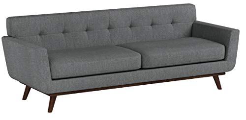 Modway Engage Mid-Century Modern Upholstered Fabric Sofa In Expectation Gray