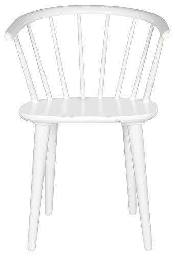 Safavieh Home Collection Blanchard White Curved Spindle Side Chair (Set of 2)