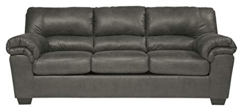 Signature Design by Ashley - Bladen Contemporary Plush Upholstered Sleeper Sofa - Full Size Mattress, Slate Gray