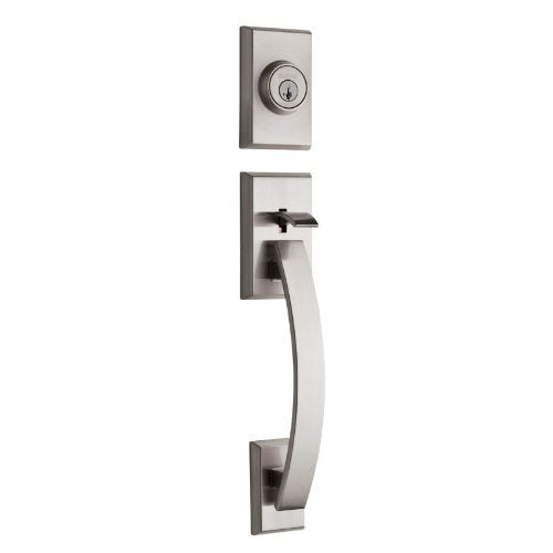 Kwikset 800TVH LIP 15 SMT RCAL 98001-370 Tavares Single Cylinder Exterior Only Handle Set Featuring Smart Key, Satin Nickel by Kwikset Corporation