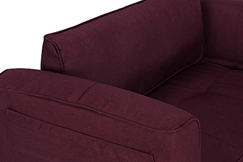 Novogratz Leyla Loveseat, Berry