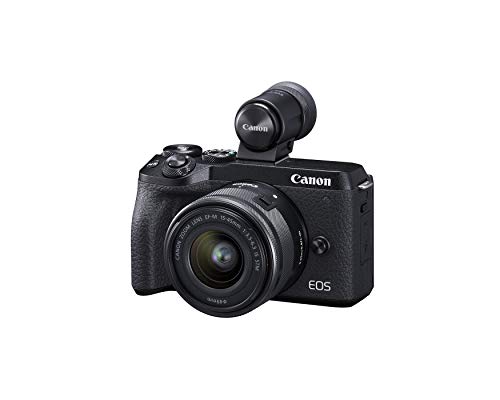 Canon Mirrorless camera [EOS M6 Mark II] for Vlogging + 15-45mm lens|CMOS (APS-C) Sensor| Dual Pixel CMOS Auto Focus| Wi-Fi |Bluetooth and 4K Video