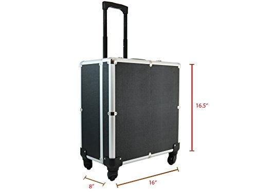 D'Luca Accordion Case with Wheels, 16L X 16.5H X 8W (MT3412C)