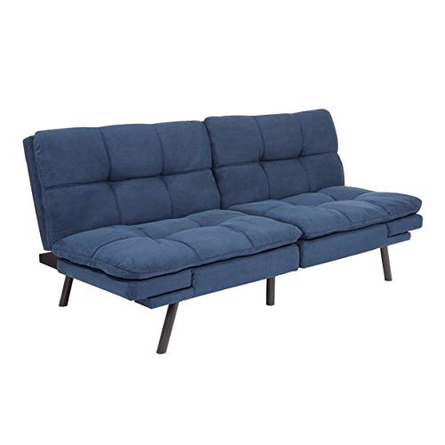 Mainstay Memory Foam Futon, (Blue Suede,)