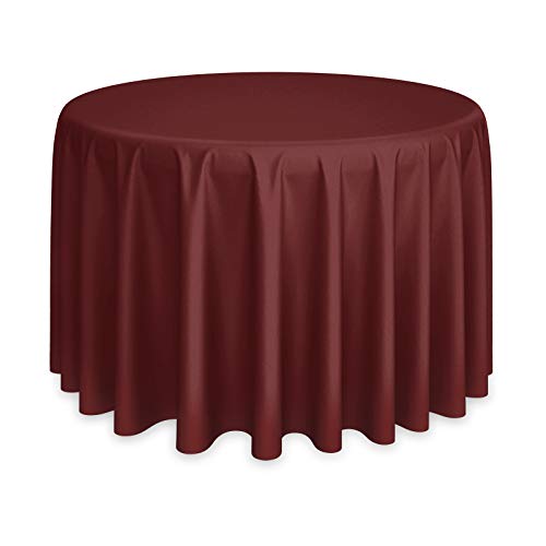 Lann's Linens - 10 Premium 108" Round Tablecloths for Wedding/Banquet/Restaurant - Polyester Fabric Table Cloths - Burgundy