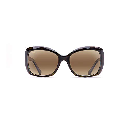 Maui Jim Women Orchid with Patented PolarizedPlus2 Lenses Polarized Cat-Eye Sunglasses, Tortoise withPeacock/HCL Bronze Polarized, Medium