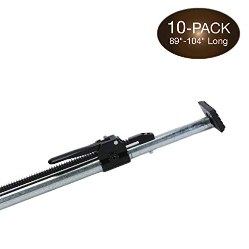 10 Pack 89-104 Inches Long Steel Load Lock Bar for Cargo Tie-Down ONLY in Enclosed Trucks and Semi Trailers | Minimum 7-1/2 feet