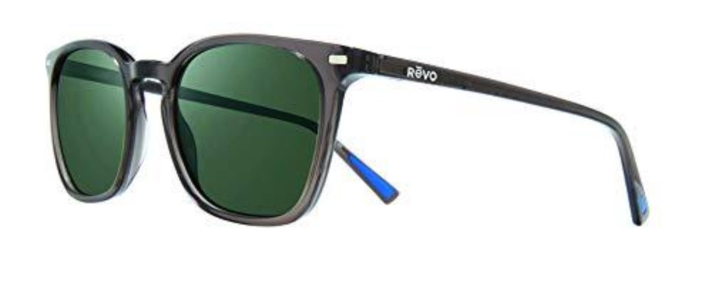 Revo Polarized Sunglasses Watson Modified Rectangle Frame 51mm, Crystal Grey Frame, SG50