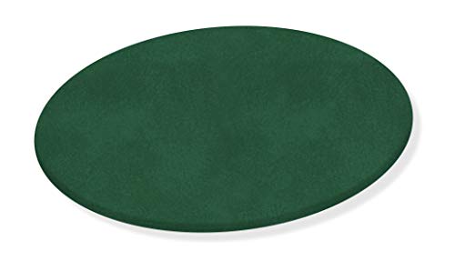 Lazy Susan 29" Round Wood Custom Turntable Caddy for RV, Indoor/Outdoor Patio, Kitchen, Picnic, BBQ and Food Service Covered in Your Choice of a Colored Vinyl with a Glass Top (Teal Vinyl)