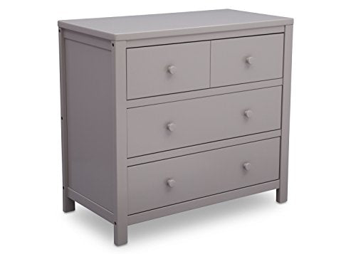 Delta Children Wood 3 Drawer Dresser, Grey