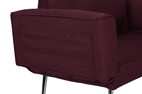 Novogratz Leyla Loveseat, Berry