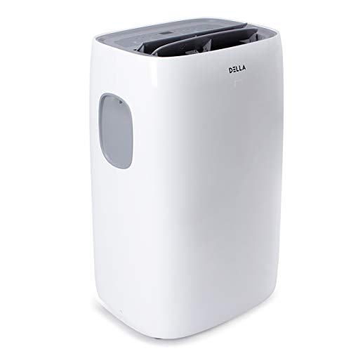 DELLA Portable Air Conditioner Dehumidifier Fan 24hr Timer Self Evaporation Remote Window Kit White
