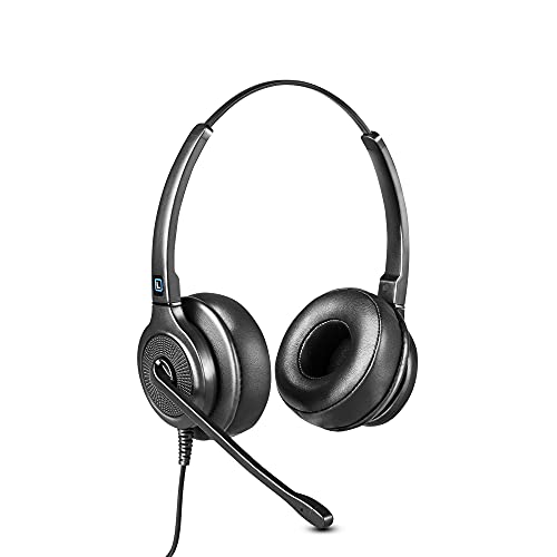 Leitner LH255XL | USB Headset with Microphone for PC | Call Center Headset with Microphone for VoIP Softphone Systems | Computer Headset with Microphone for Work | Office Headset for PC