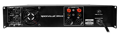 (2) Rockville SBG1188 18" 2000W Pro DJ Subwoofers+RPA12 5000w Amplifier+Cables