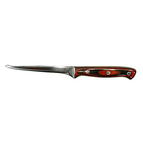 Leech Lake Knives 5.5'' Fillet Knife -Red And Black 95407 Red Black