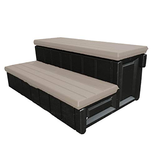 Leisure Accents Deluxe Spa Step, 36 Inches Long, Portabello/Beige