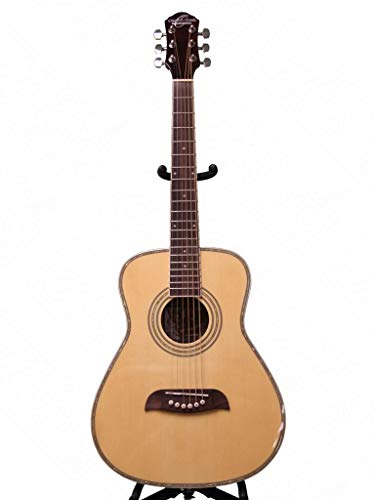 Left Hand Oscar Schmidt 1/2 Size Acoustic Guitar, Natural, Lefty, OGHSLH