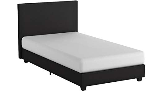 Carley Upholstered Bed, Black, Twin