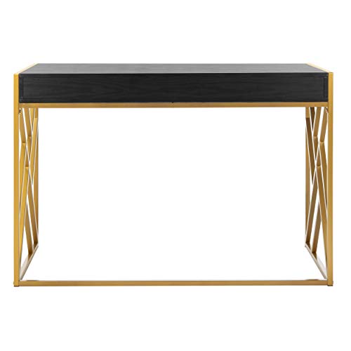 Safavieh Home Office Elaine Modern Black and Gold 1-drawer Desk