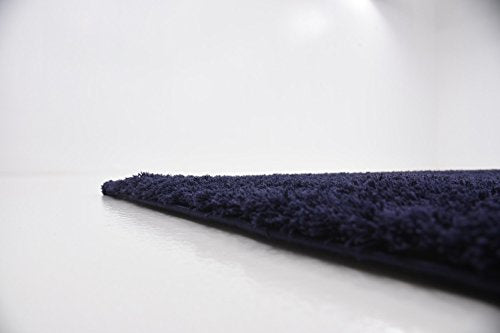 Unique Loom Serenity Solid Shag Collection Super Soft Micro Polyester Midnight Blue Area Rug (9' 0 x 12' 0)