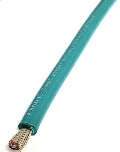 6 AWG Gauge Marine UL1283 TINNED Copper Battery Cable Boat Wire (Green, 175 FT)