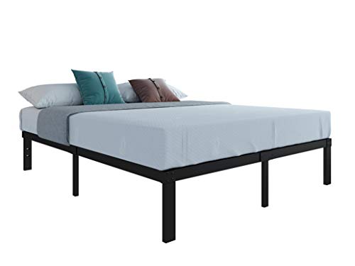 14 Inch Reinforced Steel Platform Bed Frame Mattress Cover Foundation Edges No Box Spring Needed Easy Assembly Noise Free King