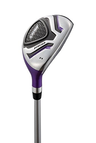 Precise Premium Ladies Womens Complete Golf Clubs Set Includes Driver, Fairway, Hybrid, S.S. 5-PW Irons, Putter, Stand Bag, 3 H/C's (Purple, Left Hand)