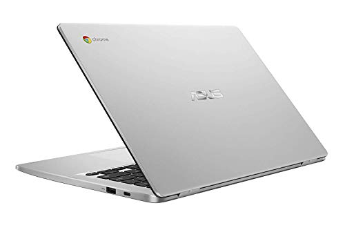 Latest_ASUS Chromebook 14" FHD (1920x1080) Laptop, Intel Dual-Core Celeron N3350 Processor, 4GB RAM, 32GB eMMC, 180° hinge, USB 3.1 Type-C, Media Card Reader, Mouse and Sleeve Included,ChromeOS
