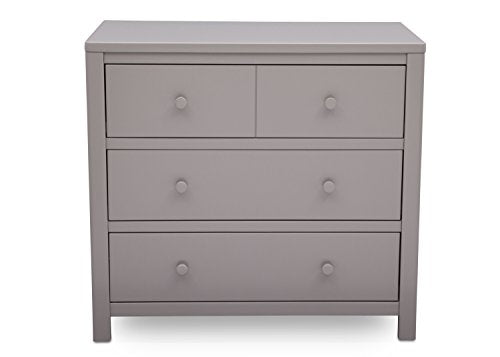 Delta Children Wood 3 Drawer Dresser, Grey