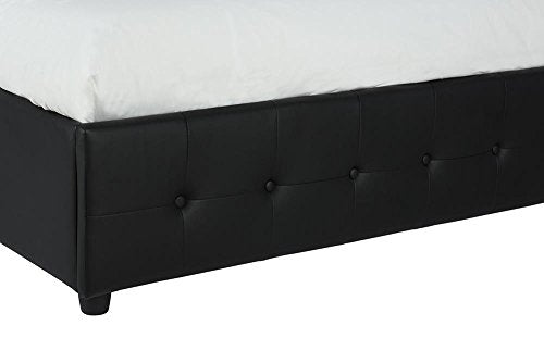 DHP Cambridge Bed with Storage, Full Size Frame, Upholstered, Gray Velvet