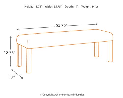 Signature Design by Ashley Tamilo Dining Room Bench, Dark Brown