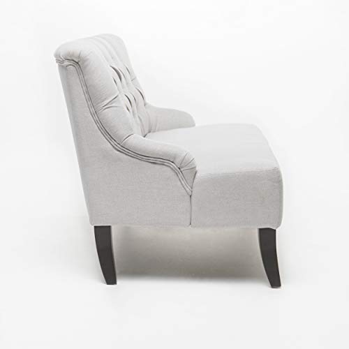 Christopher Knight Home Nicole Fabric Settee, Light Grey