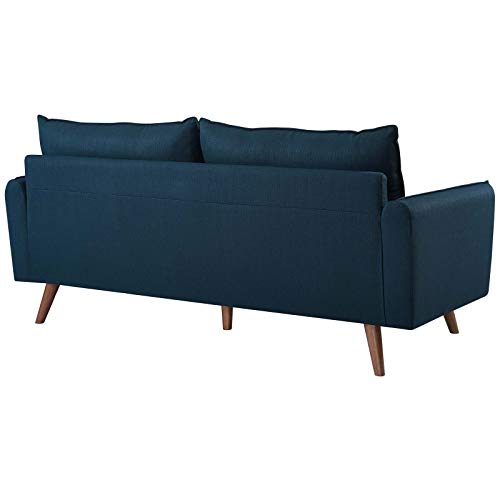 Modway Revive Contemporary Modern Fabric Upholstered Sofa In Azure