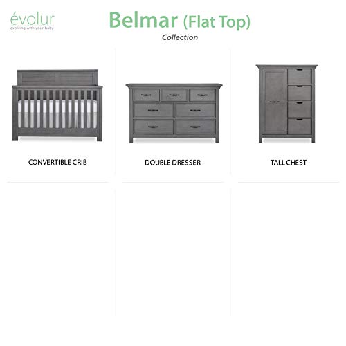 Evolur Belmar Flat 5 in 1 Convertible Crib