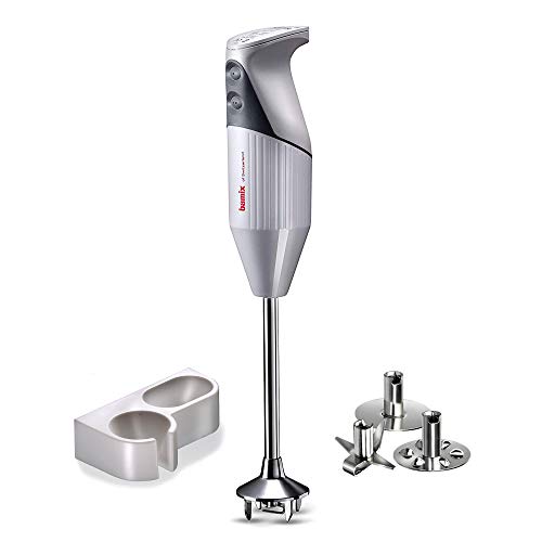 Bamix G200 Gastro  Professional Immersion Hand Blender Light Grey 3 Stainless Steel Blades NSF Rated for Professional Cooking Projects