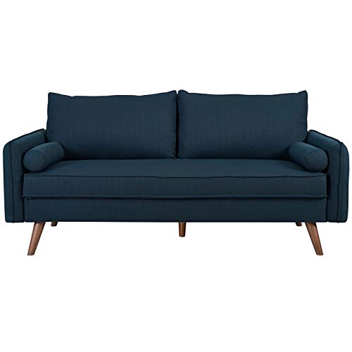 Modway Revive Contemporary Modern Fabric Upholstered Sofa In Azure