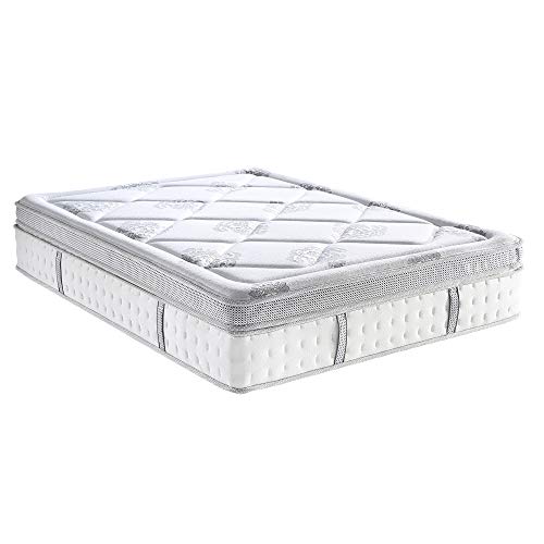 Classic Brands Gramercy Euro-Top Cool Gel Memory Foam and Innerspring Hybrid 14-Inch Mattress, California King, White