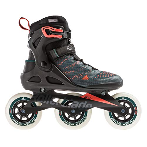 Rollerblade Macroblade 110 3Wd Men's Adult Fitness Inline Skate, Teal Green/Orange Burst, Medium 11