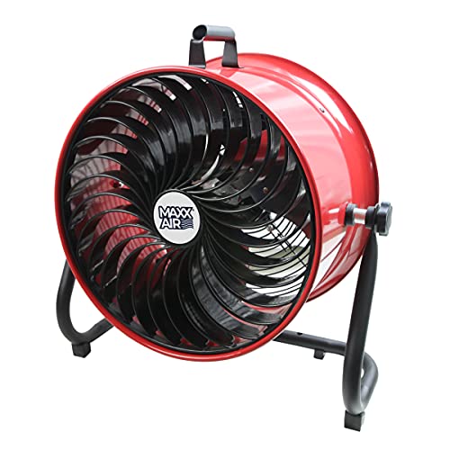 Maxx Air High Velocity Floor Fan, 16" Diameter Multi-Purpose Portable Air Circulator for Shop, Home, Restoration