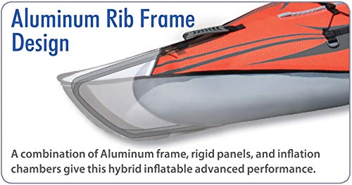 ADVANCED ELEMENTS AE1007-R AdvancedFrame Convertible Inflatable Kayak, 15', Red