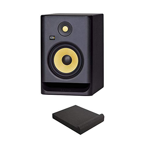 KRK ROKIT 7 G4 6.5" 2-Way Active Studio Monitor (Single, Black) with Free Isolation Pad Bundle